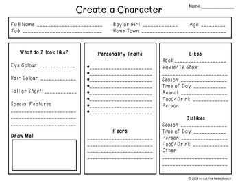 character outline template